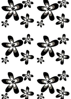 GEYSER Black Flower badeforhæn 180x200 cm polyester