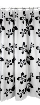 GEYSER Black Flower badeforhæn 180x200 cm polyester