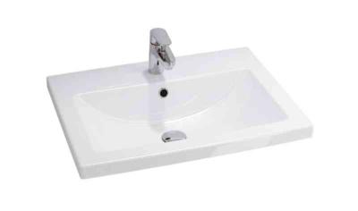 Håndvask Como 60 firkantet til nedfældning 600x450x165 mm