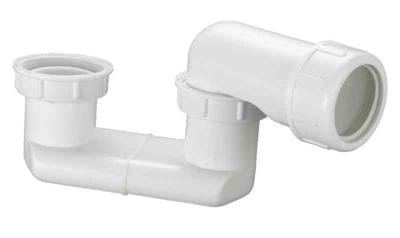 Vandlås til bruse/badekar 1 1/2"x40 mm plast hvid